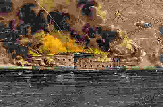 A Black And White Image Of Fort Sumter During The Battle The Split History Of The Battle Of Fort Sumter (Perspectives Flip Books: Famous Battles)