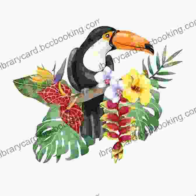 A Detailed Watercolor Painting Of A Vibrant Toucan Perched On A Branch. Watercolor With Me In The Jungle