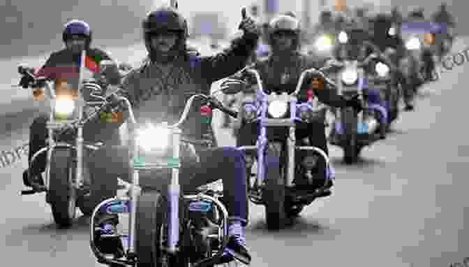 A Group Of Kings Of Retribution MC Members Riding Their Motorcycles Together Prospect: Kings Of Retribution MC