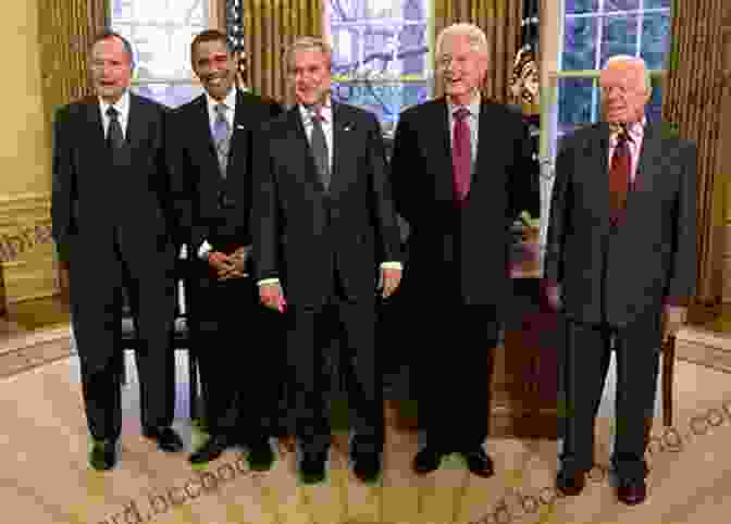 A Group Of US Presidents Standing In The Oval Office Basher History: US Presidents: Oval Office All Stars