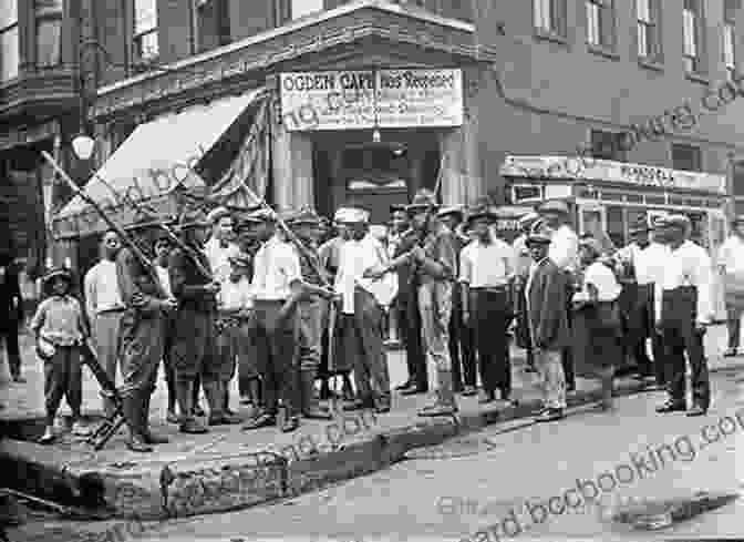 A Photograph Depicting The Aftermath Of The 1919 Chicago Race Riot, With Burning Buildings And Crowds Gathered In The Streets A Few Red Drops: The Chicago Race Riot Of 1919