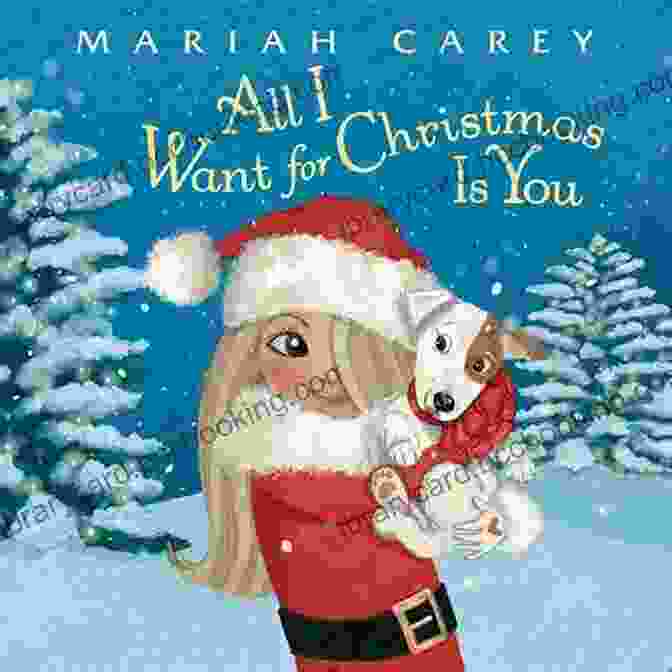 All I Want For Christmas Is You Book Cover, Featuring A Young Girl Holding A Large Red Christmas Present All I Want For Christmas Is You