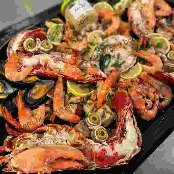 Assortment Of Seafood On A Platter Oysters: Recipes That Bring Home A Taste Of The Sea