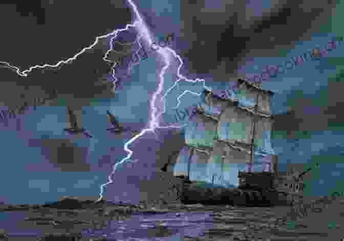 Dark Silhouette Of A Sailing Ship On Stormy Seas Rounding The Horn: Being The Story Of Williwaws And Windjammers Drake Darwin Murdered Missionaries And Naked Natives A Deck S Eye View Of Cape Horn