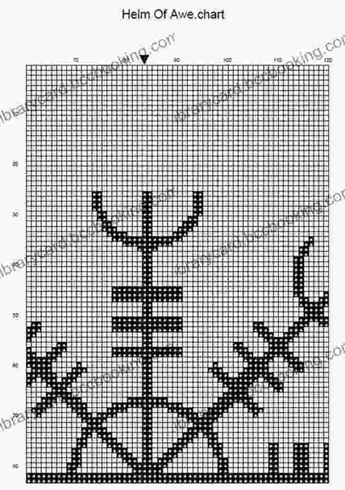 Helm Of Awe Counted Cross Stitch Pattern Helm Of Awe Runic Symbol Of Protection Counted Cross Stitch Pattern