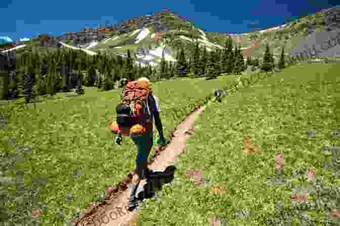 Hiker Traversing A Mountain Trail With Backpack And Trekking Poles 100 Classic Hikes WA 3E: Olympic Peninsula / South Cascades / Mount Rainier / Alpine Lakes / Central Cascades / North Cascades / San Juans / Eastern Washington