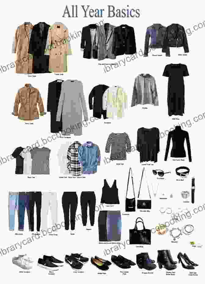 Image Of A Capsule Wardrobe, Featuring Essential Pieces In Neutral Colors The Essence Of Style: How The French Invented High Fashion Fine Food Chic Cafes Style Sophistication And Glamour