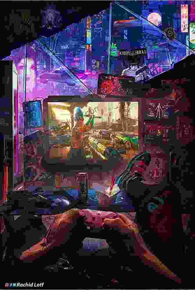 Neon Lit Cyberpunk Scene With Akira Hacking Into A System Demon Lord 2099 Vol 1 (light Novel): Cyberpunk City Shinjuku (Demon Lord 2099 (light Novel))
