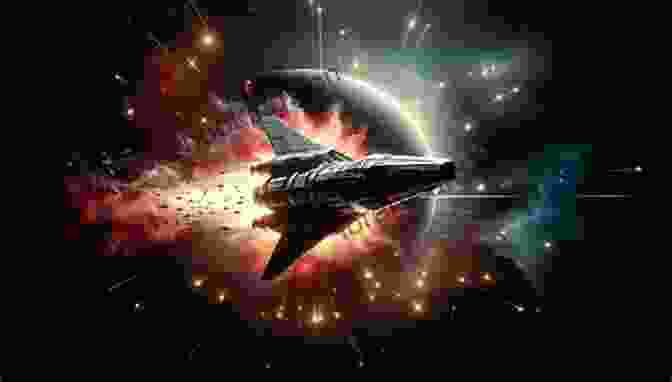 Starship Freedom Book Cover, Depicting A Sleek Spaceship Soaring Through Space, With A Fiery Explosion Behind It For Death Or Freedom (Starship Freedom 4)