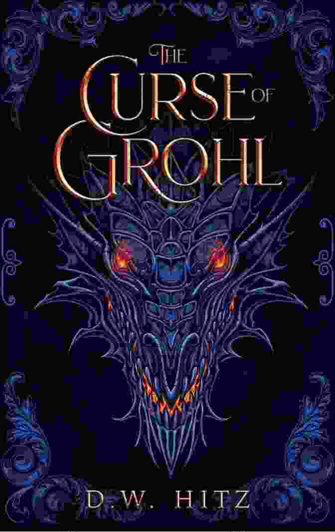 The Curse Of Grohl Hitz Book Cover, Showcasing Eerie School Building In The Backdrop And A Silhouette Of A Ghost Like Figure The Curse Of Grohl D W Hitz
