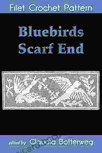 Bluebirds Scarf End Filet Crochet Pattern: Complete Instructions And Chart